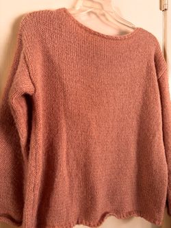 Suéter tejido rosa para mujer talla XL