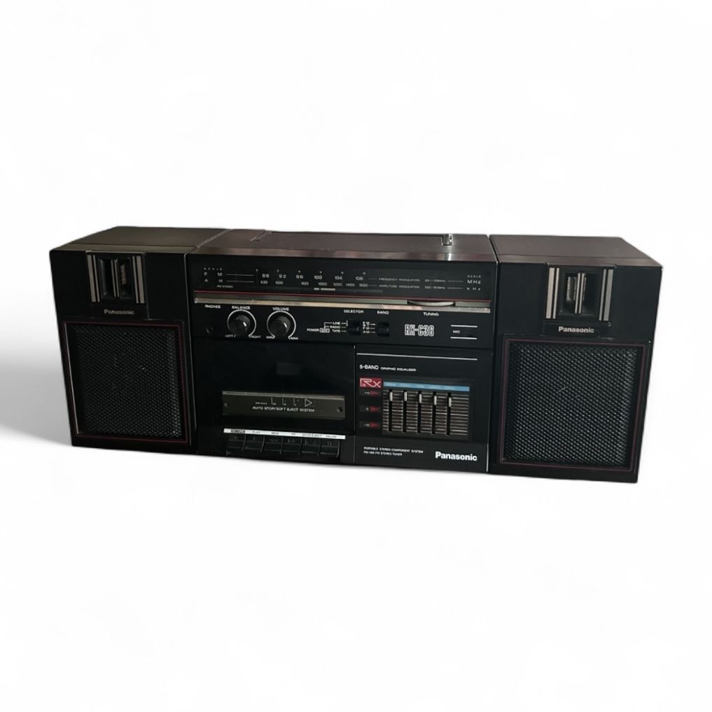 Vintage 1980s Panasonic RX-C36 Portable AM / FM Radio Cassette Player Stereo Boombox