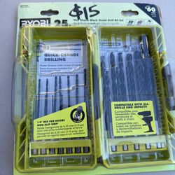 RYOBI Black Oxide Hex Shank Twist Drill Bit Set (25-Piece)