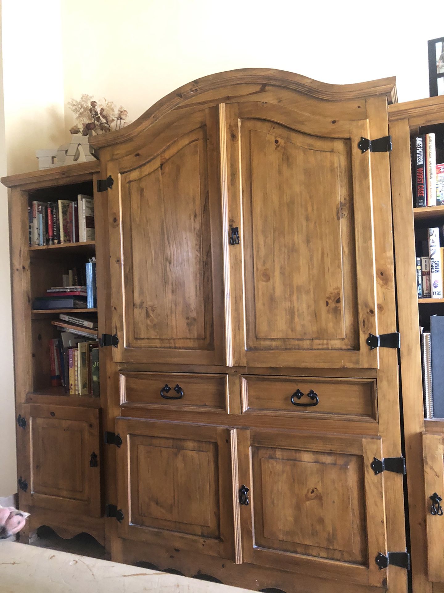 Tv Armoire Bookcase With TV 