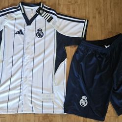 2025 real madrid baseball Edition jersey 
Kids Size