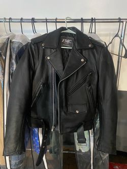 FMC Leather motorcycle jacket. Size S