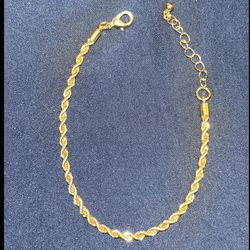 $60 Rope Bracelet 18k Gold Plated