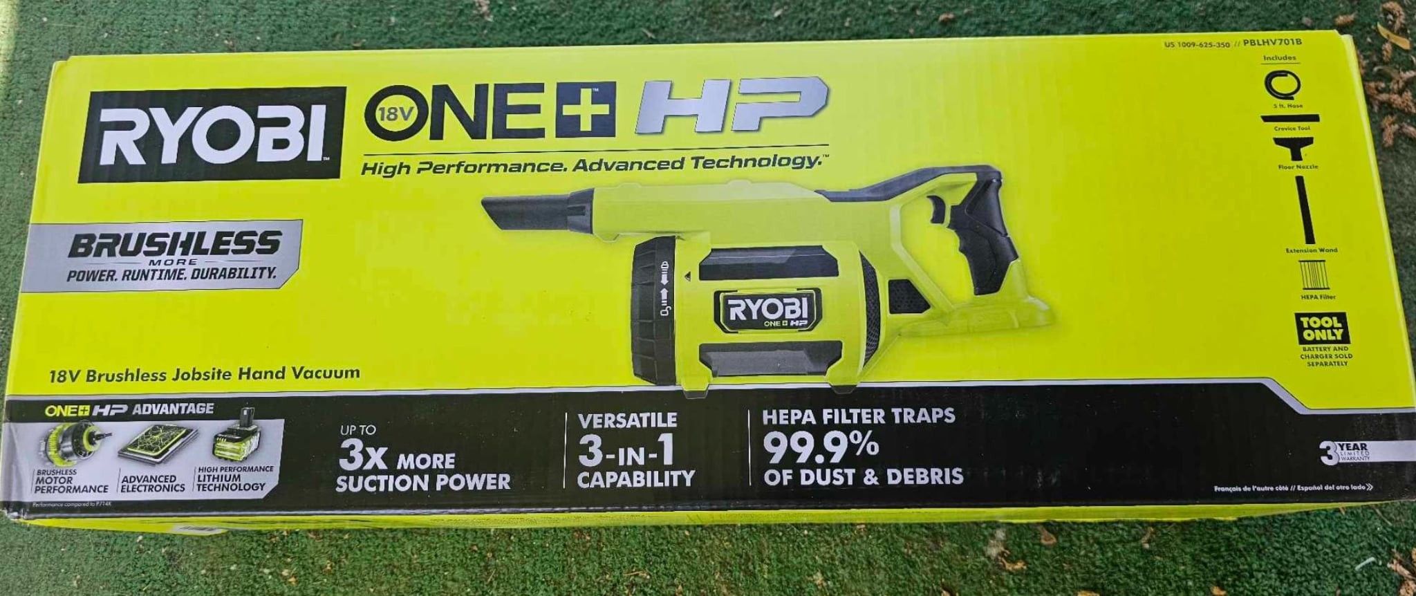 RYOBI ONE+ HP 18V Brushless Cordless Jobsite Hand Vacuum (Tool Only)
