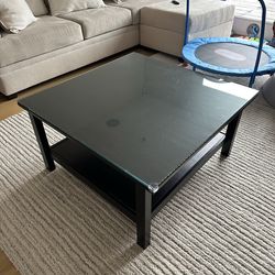 36” Coffee Table with Glass Top