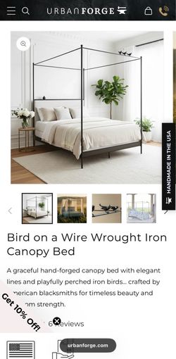 Canopy Bed Frame (URBAN FORGE)
