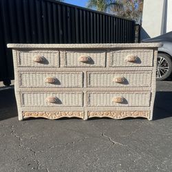 Wicker Dresser 7 Drawer 