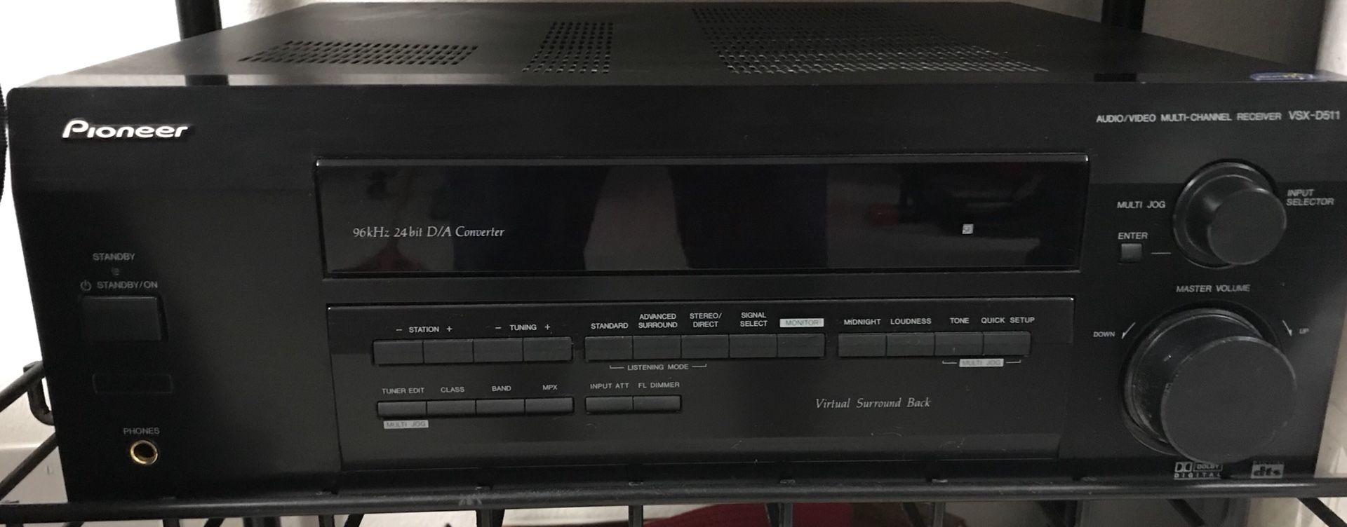 PIONEER VSX-D511 DIGITAL AUDIO/VIDEO RECEIVER A/V RECEIVERS