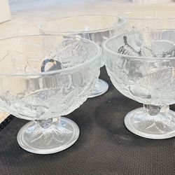 Pasabahce  Embossed Fruit Sherbet Glasses 