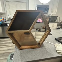 Hexagon Wooden Shelf – Farmhouse/Modern Style