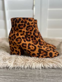 Leopard Booties Size 7