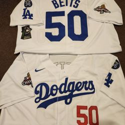 Dodgers Mookie Betts World Series Champions Jersey 