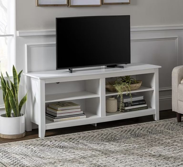 New in box Walker Edison 58" Essential TV Stand Console - White