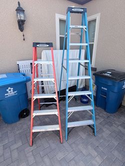 Two Werner Fiberglass Ladders $110 obo
