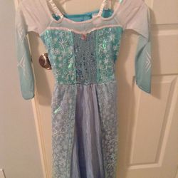 Frozen Elsa Costume Size 8-10