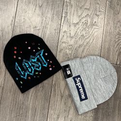 Lost Intricacy Beanie ‘Black’🖤 /Supreme Beanie ‘Grey’🩶