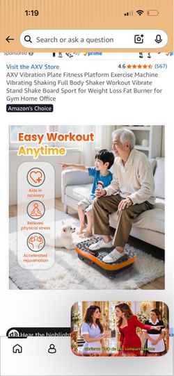 AXV Vibration Plate Fitness Platform