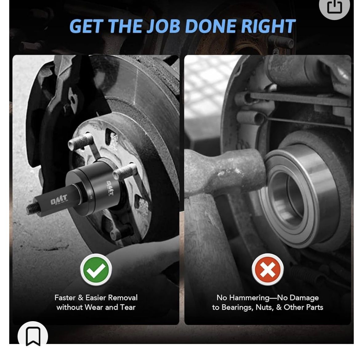 Orion Motor Tech Wheel Bearing Press Kit for Front Wheel Drive Bearing