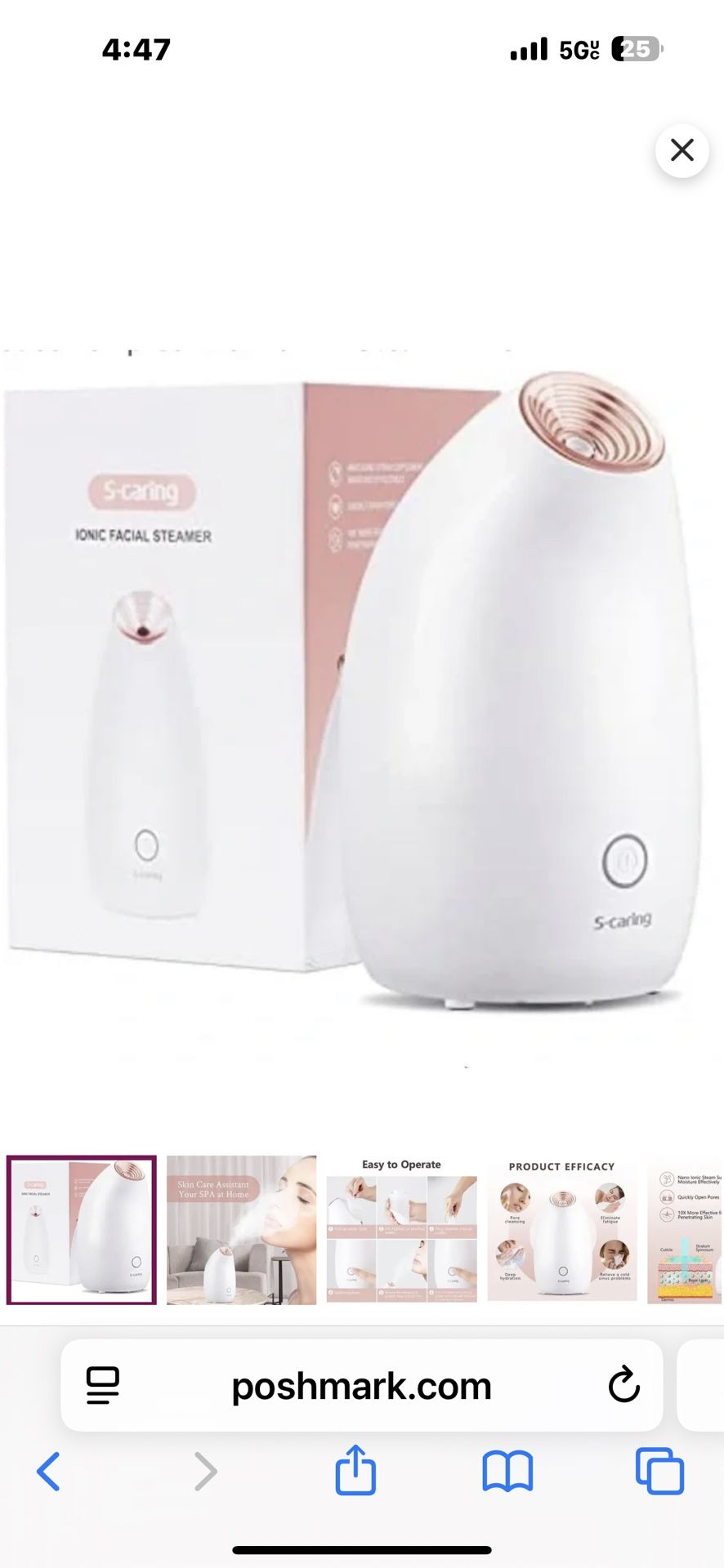 S-CARING Facial Steamer lonic Face Steamer, Warm Mist Humidifier