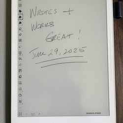 Used Ratta Supernote A5X e-ink Tablet + LAMY Pen, Folio Case, And Charging Cord. 