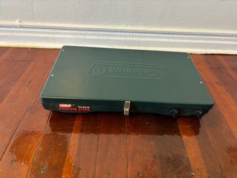 Coleman stove with propane and adapter