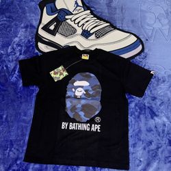 Bape shirt navy blue