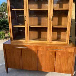 Mid Century China Cabinet And Hutch