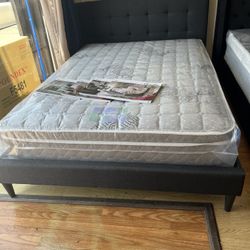 Queen Frame With Matrress New Mattresses New Memory Foam New Bed Frames Nuevo Colchones Camas Nuevas ‼️ 