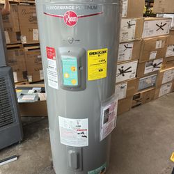 Rheem Gladiator 55 Gal. Tall 12-Year 5500-Watt Double Element Smart Electric Water Heater w/ Leak Detection and Auto Shutoff