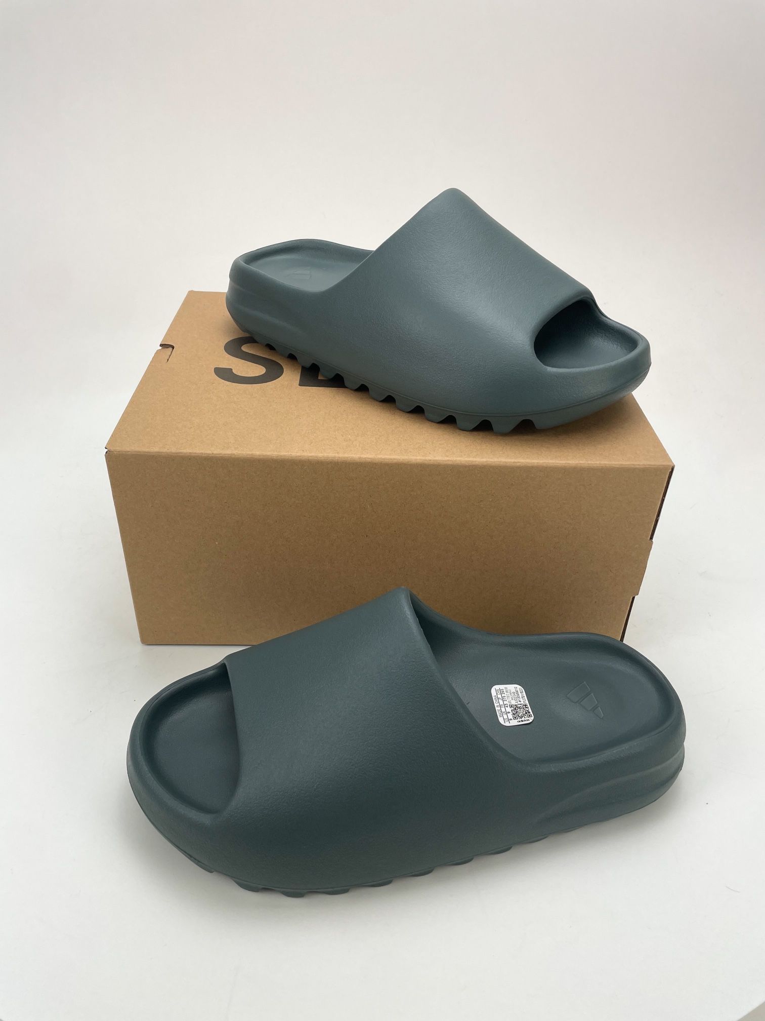 adidas gazelle silver green womens Adidas Yeezy Slide Slate Marine – Sneaky HQ main image 0