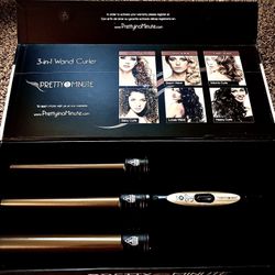 Pretty In A Minute          3-in-1 Wand Curler 