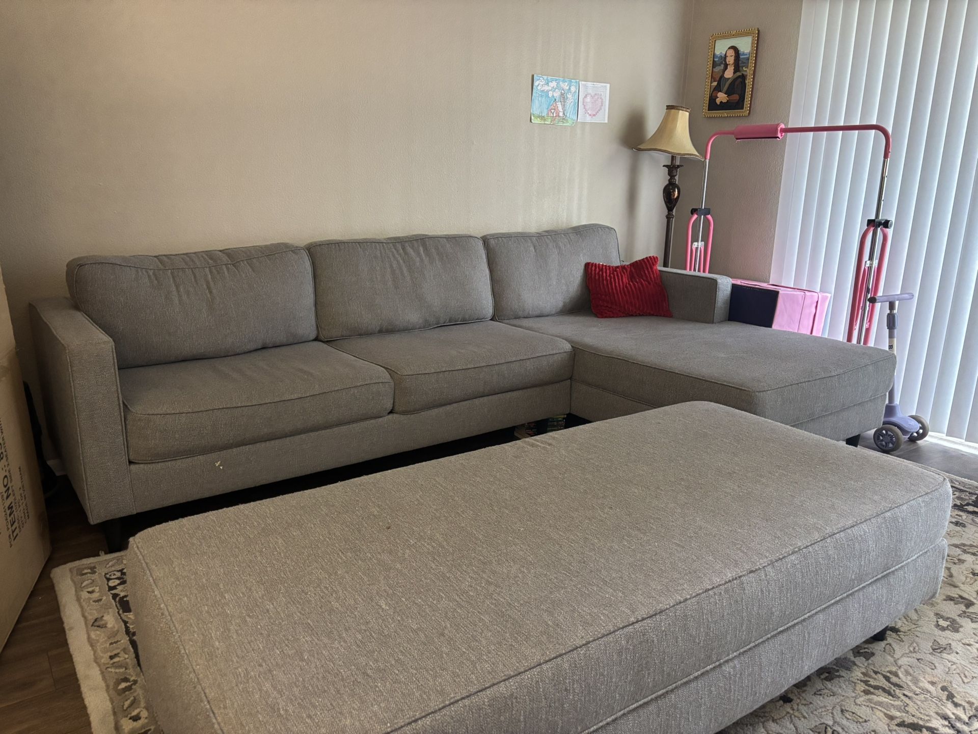 Living Spaces Chaise Sofa