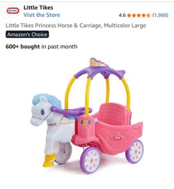 Little Tikes Princess Horse & Carriage, Multicolor Large