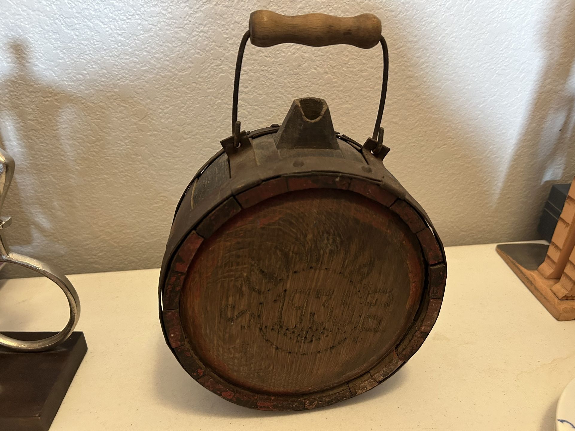 1935 antique wood canteen