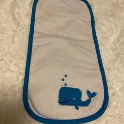 Baby Boy Whale Burp Cloth
