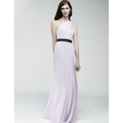 Watters 6541 Lavender Black One Shoulder Bridesmaid Gown NWT Size 12
