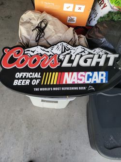 Coors light beer / nascar sign, lights up..