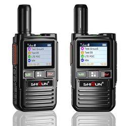 ☆ Lifetime Free 4G LTE PoC Walkie Talkies with SIM Cards, Nationwide Long Range Push-to-Talk Two Way Radios, Group Calling PTT Radios with Type-C Char