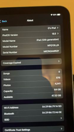 iPad 10 gen