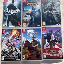 Nintendo Switch Action & Adventure Lot – 6 Sealed Games (Batman, Crysis, Gundam, More!)