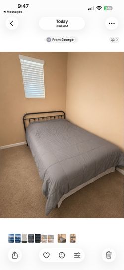 Full Size Bed w/newer mattress & Frame