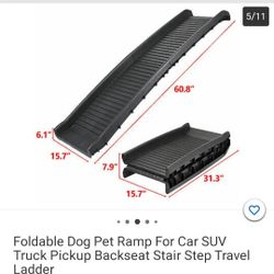 Rampa bi-Fold para mascotas para perros y gatos, ideal para el asiento trasero del maletero, escalera, coche, SUV

