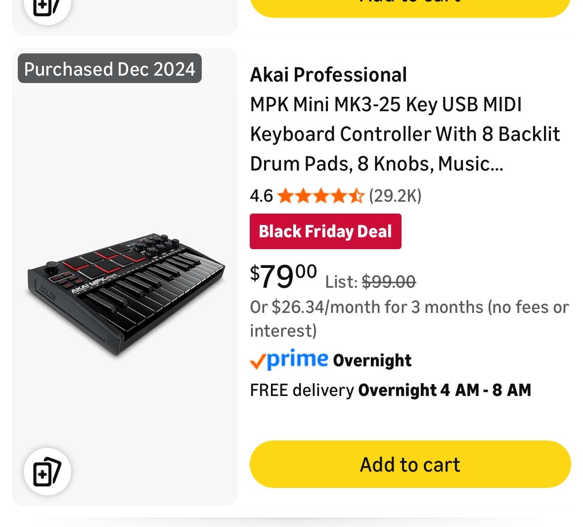 Akai Professional MPK Mini MK3-25 Key USB MIDI Keyboard Controller