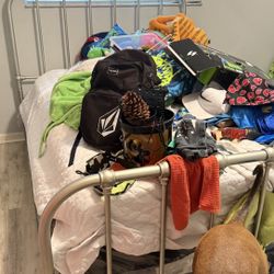 Silver Bed frame Like New 