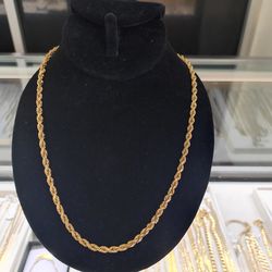 10k solid gold rope necklace 46.1 grams 28 Long layaway available 10% dwon if you interested please make sure you ask for Maribel thank you