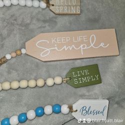 Wooden Tassels With Sayings At The End 