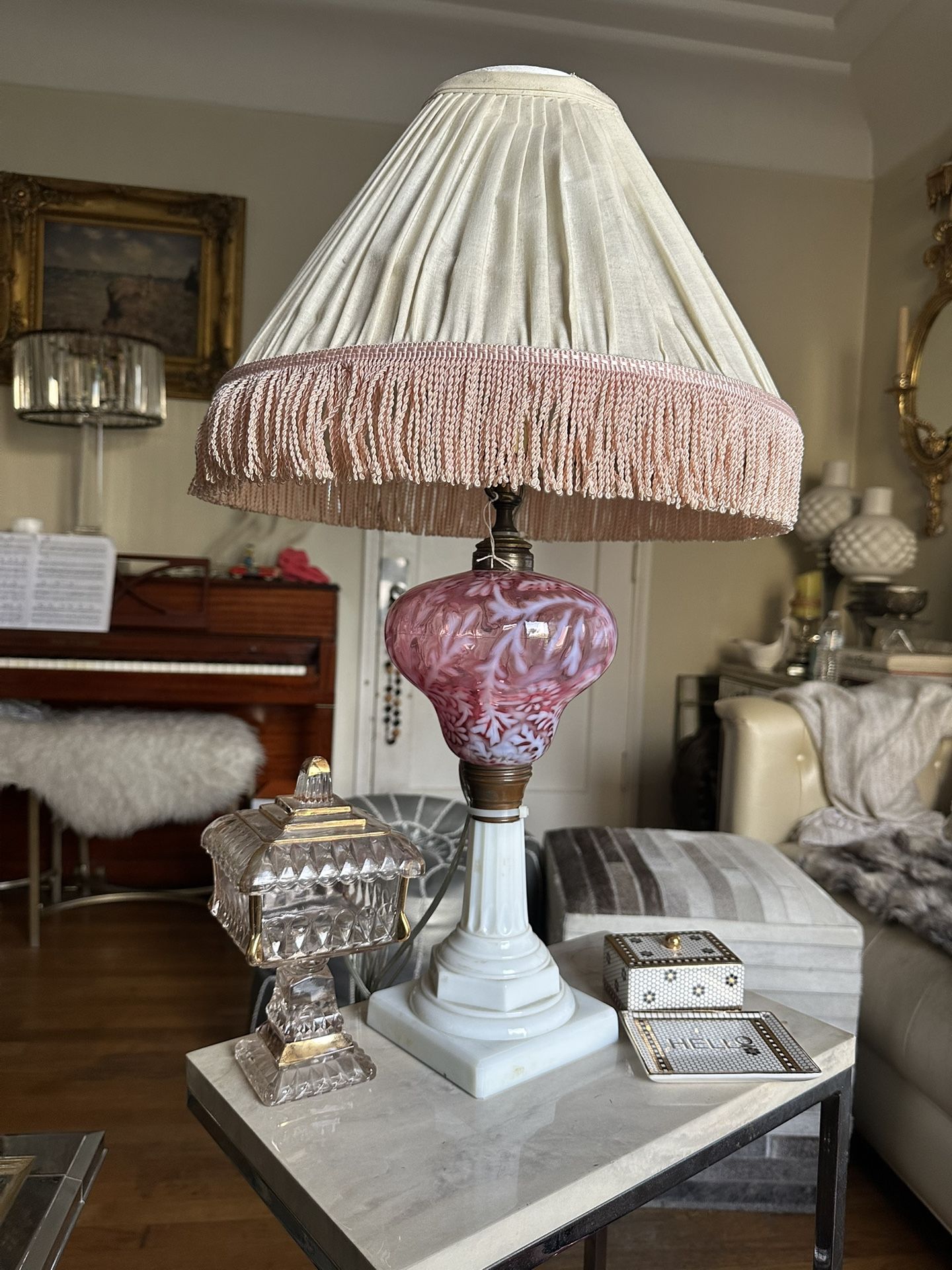Vintage Leviton Glass Lamp