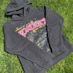 Black N Pink Spider Hoodie 