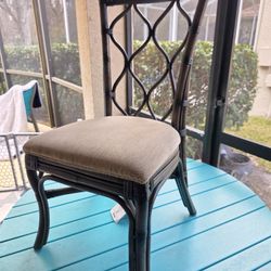 Set of 6 Bamboo-Style Dining Chairs 