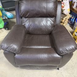 Large Leather Recliner, No Wear And Tear